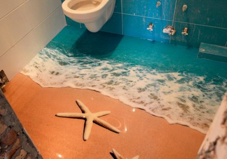 3d наливной пол в ванной